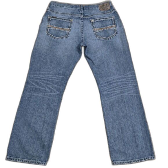 Ariat Jeans Mens 35x32 Low Rise Boot Cut M4 Coltrane Durango Western Cowboy - Picture 2 of 11